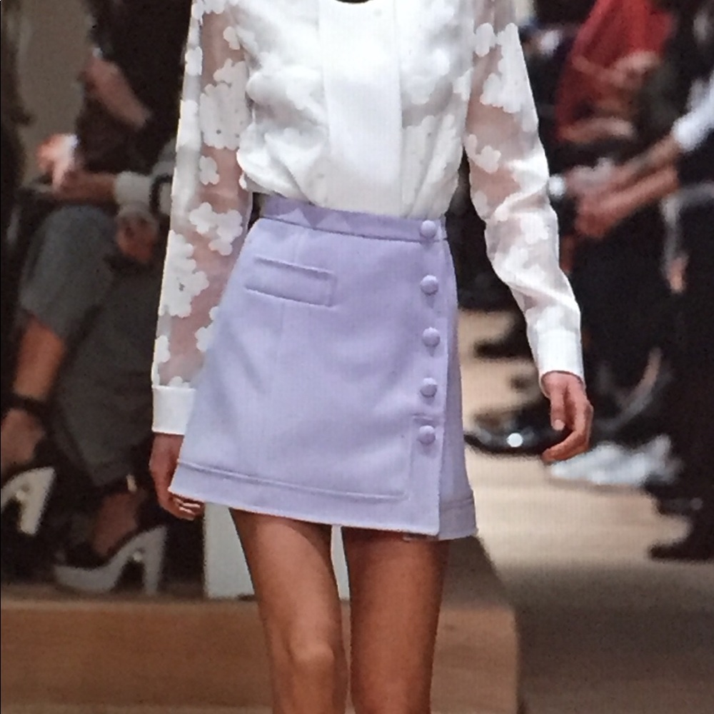 Carven Lilac double crepe skirt